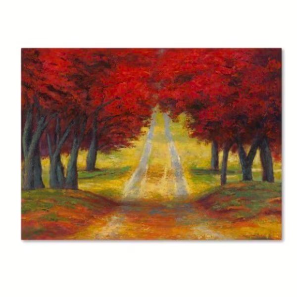 Daniel Moises 'Autumn Pathway' Canvas Art, 35x47, Trademark Fine Art, Mfr#: MA0757-C3547GG